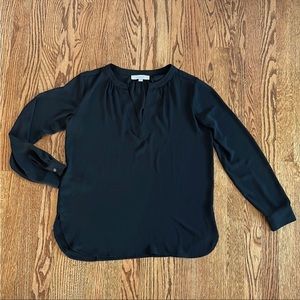 Black Loft V-Neck Blouse